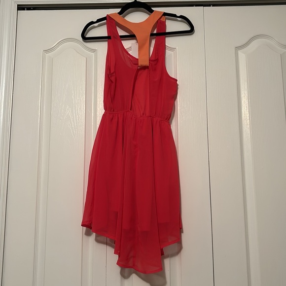 NWT! Lush Pink and Orange color block dress! - Picture 3 of 4